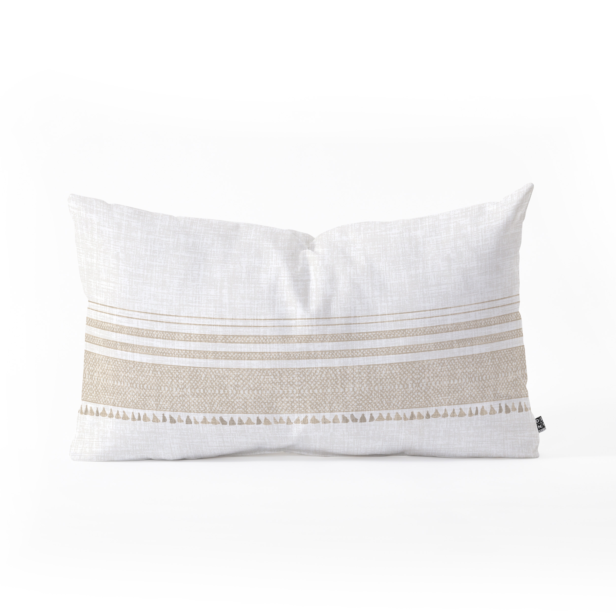 French Linen Tassel by Holli Zollinger - Oblong Throw Pillow 24" x 13" - Image 0