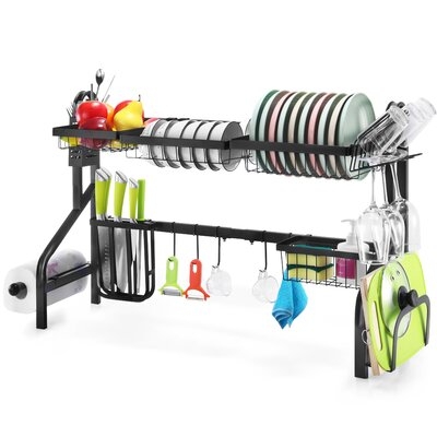 Dish Drying Rack Over Sink Adjustable Stainless Steel Length Expandable Kitchen Dish Rack,Large Dish Rack Drainer For Kitchen Organizer Storage - Image 0