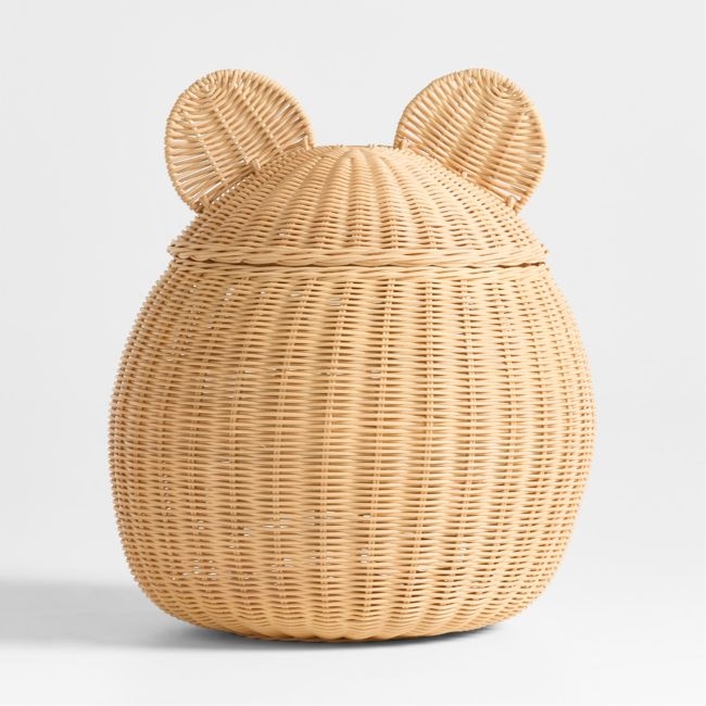 Large Wicker Bear Floor Storage Basket - Image 0