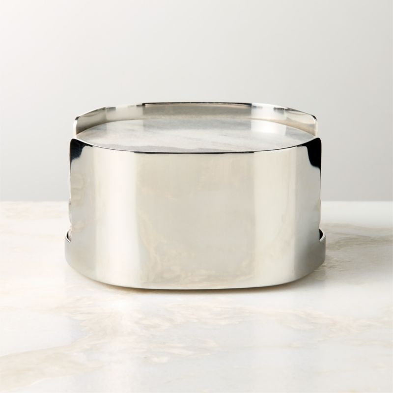 Matteo Grey Marble Coasters Set of 4 - Image 1