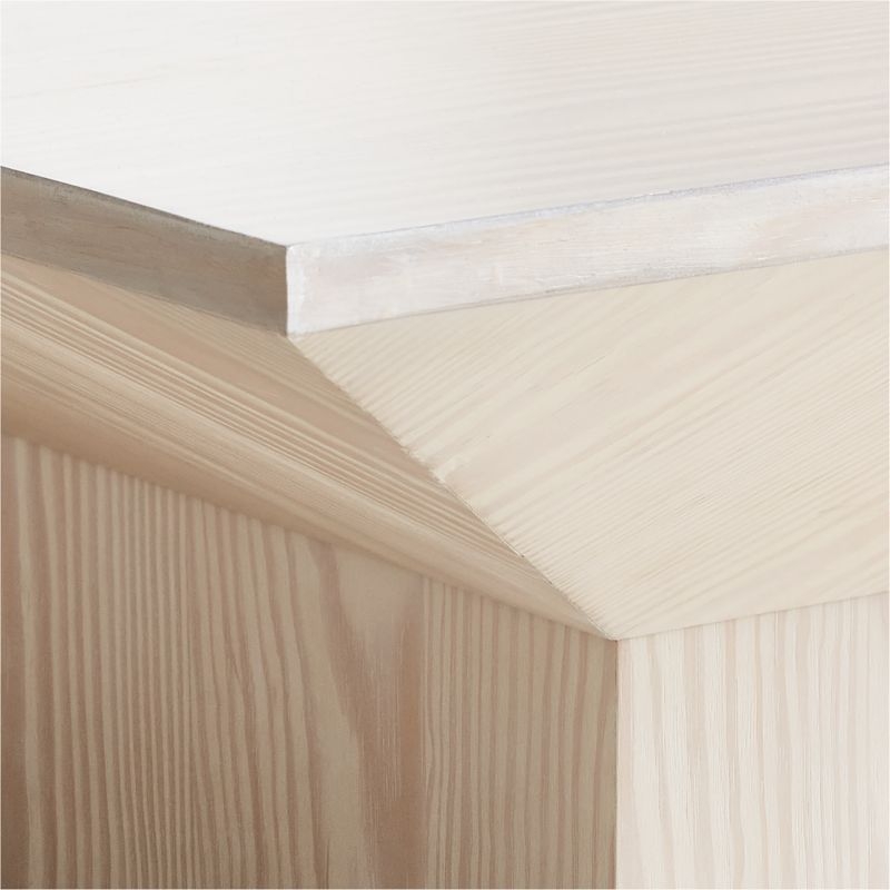 Icon Whitewashed Pine Wood 48" Square Coffee Table - Image 2