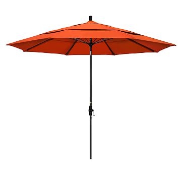 Outdoor Market Umbrella, 11 Ft, Round, Black, Sunbrella Canvas, Spa - Image 3