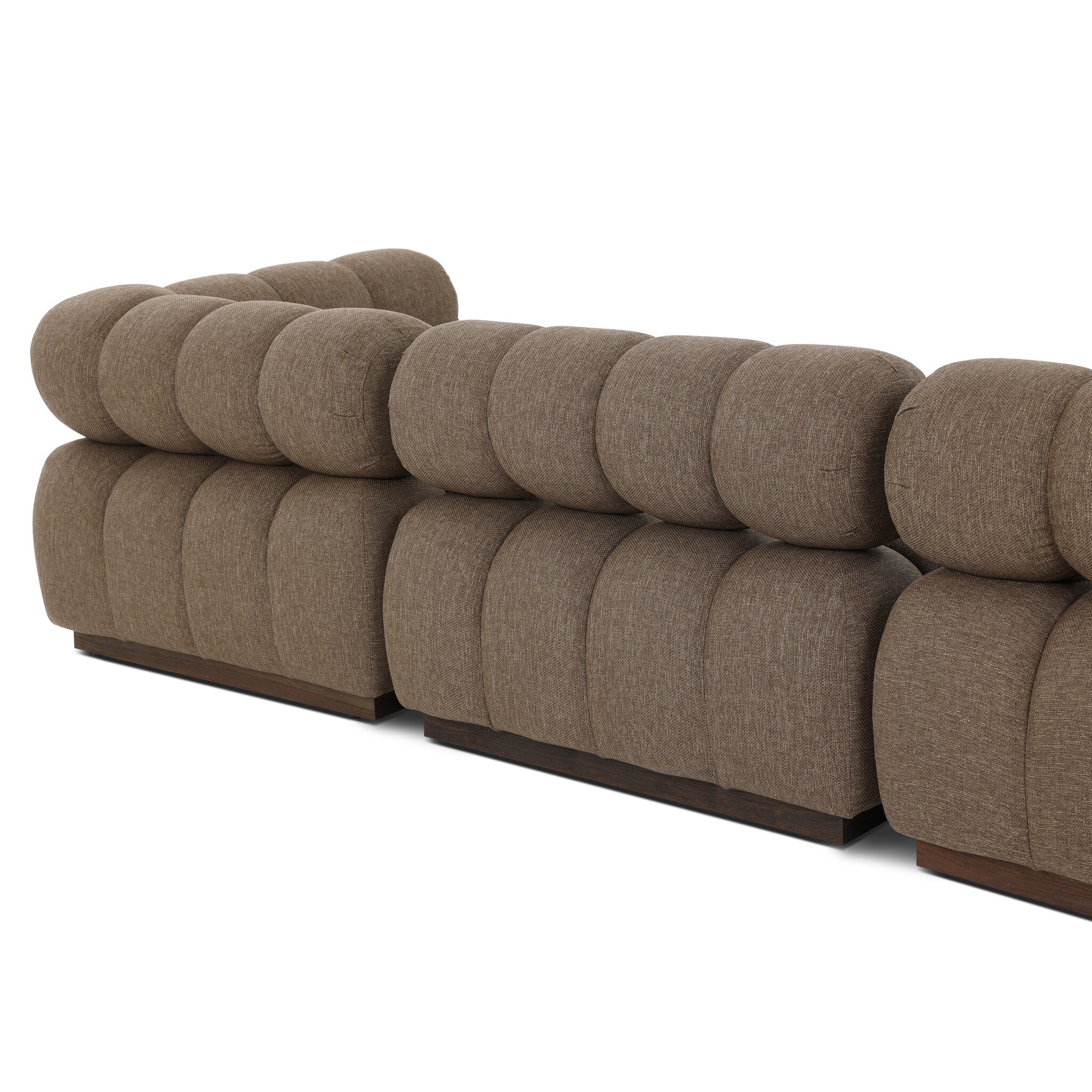 Roma Outdoor 3-Piece Sectional - Ellor Brown - Image 9