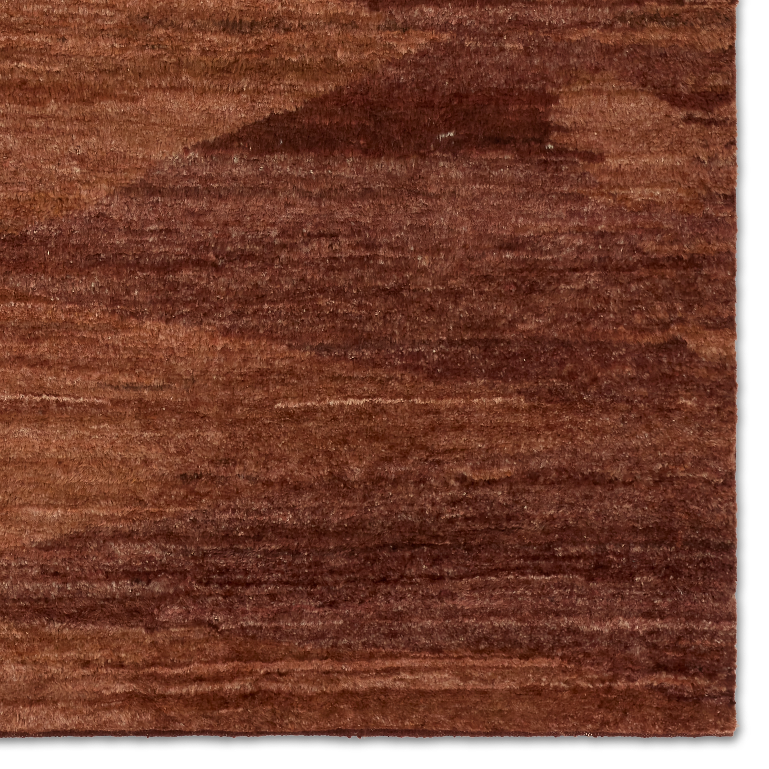 Liya TRH01 Handknotted Solid Red and Orange Area Rug (10'x14') - Image 3