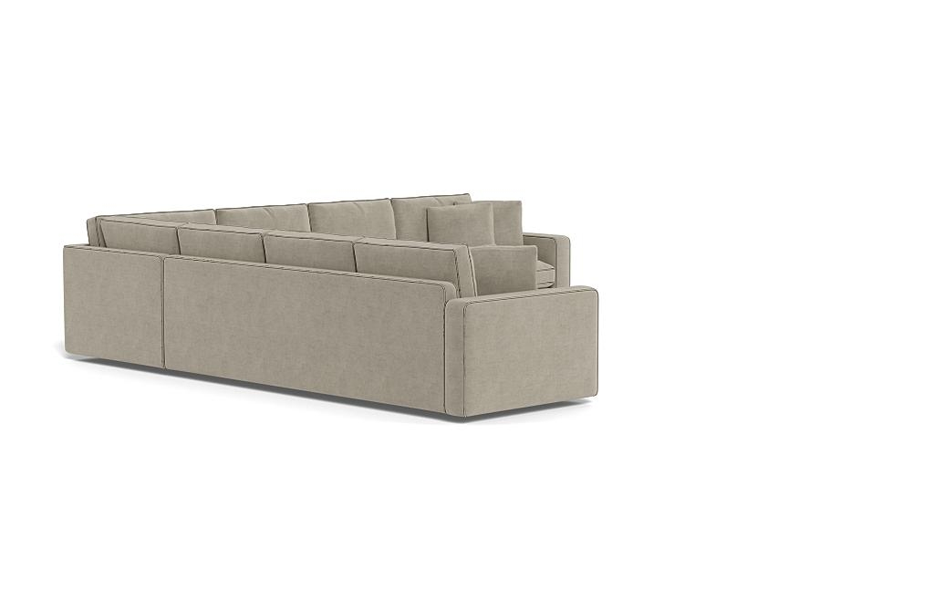 James 3-Piece 6-Seat Corner Sectional with Contrast Piping - Image 1
