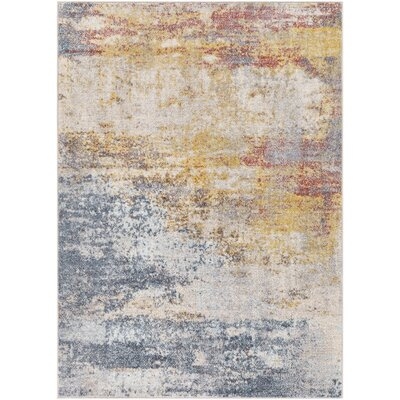Roy Abstract Teal/Sky Blue Area Rug - Image 0