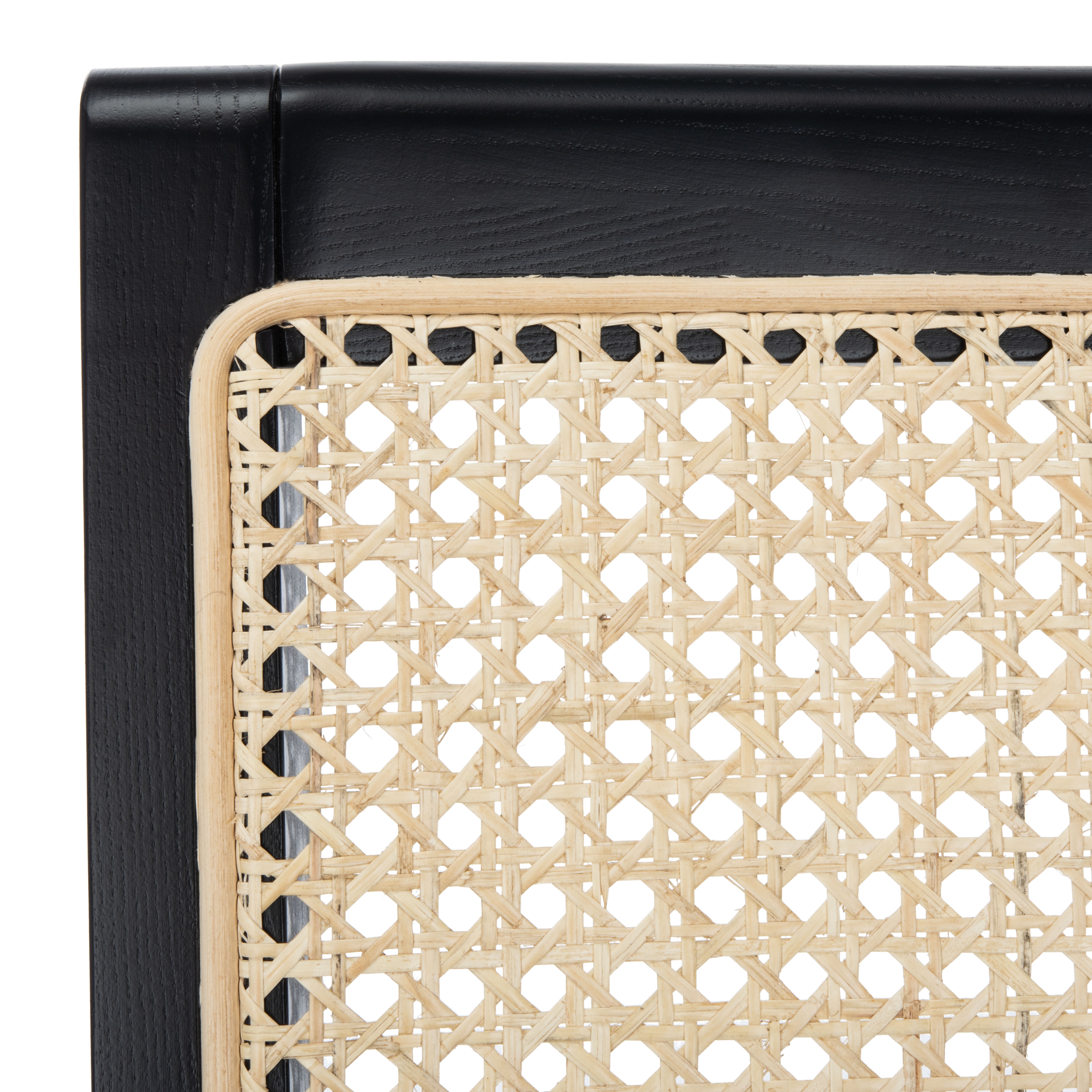 Auckland Rattan Accent Chair - Black/Natural - Image 7