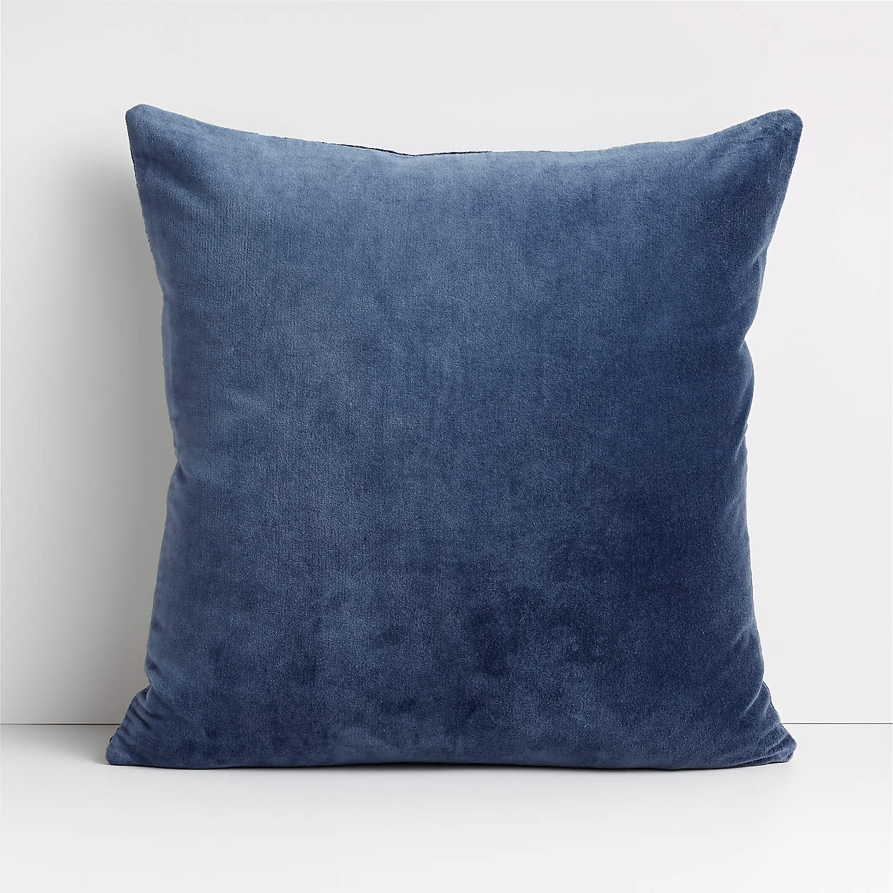 Blue 20"x20" Cotton Sari Silk Throw Pillow Cover - Image 3