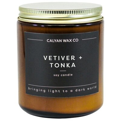 Amber Jar Soy Wax Vetiver/Tonka Scented Candle - Image 0