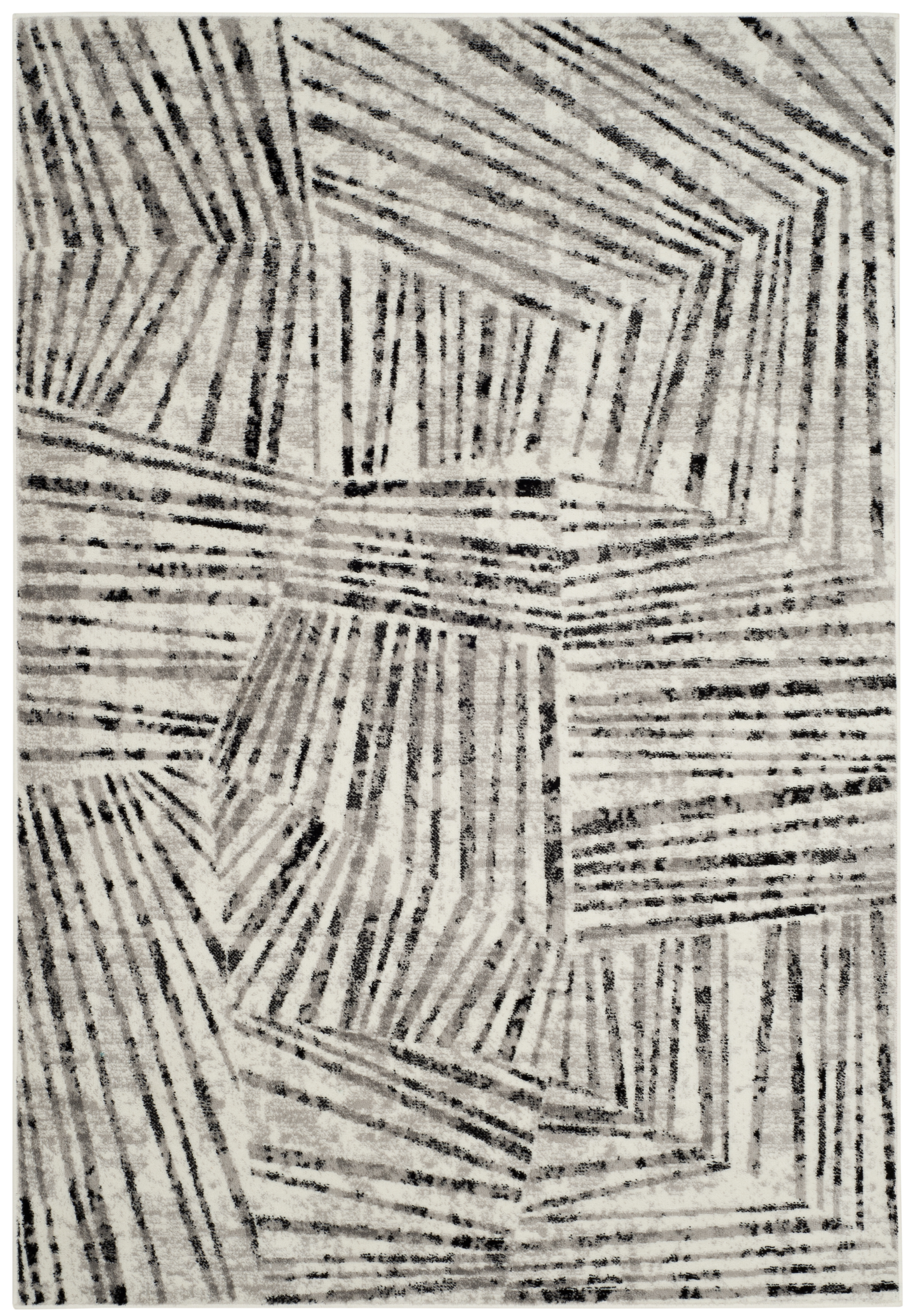 Arlo Home Woven Area Rug, SKY191K, Grey/Ivory,  4' X 6' - Image 0