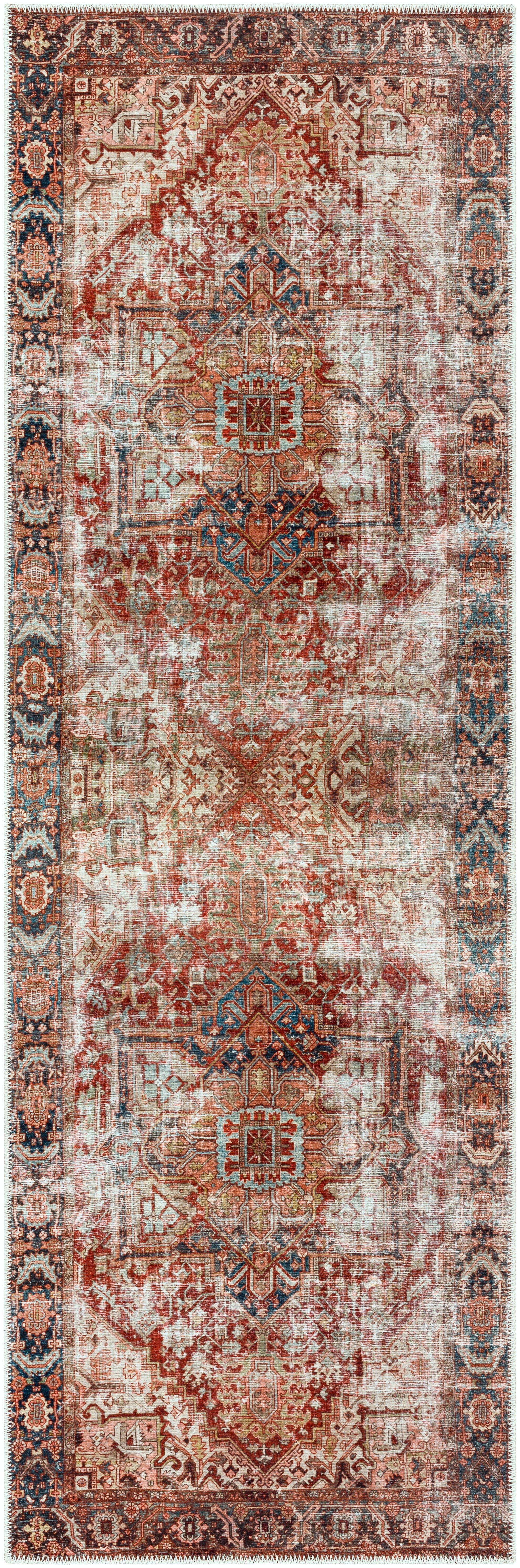 Amelie Brown Indoor 2'7" x 7'10" Machine Woven Rug - Image 1