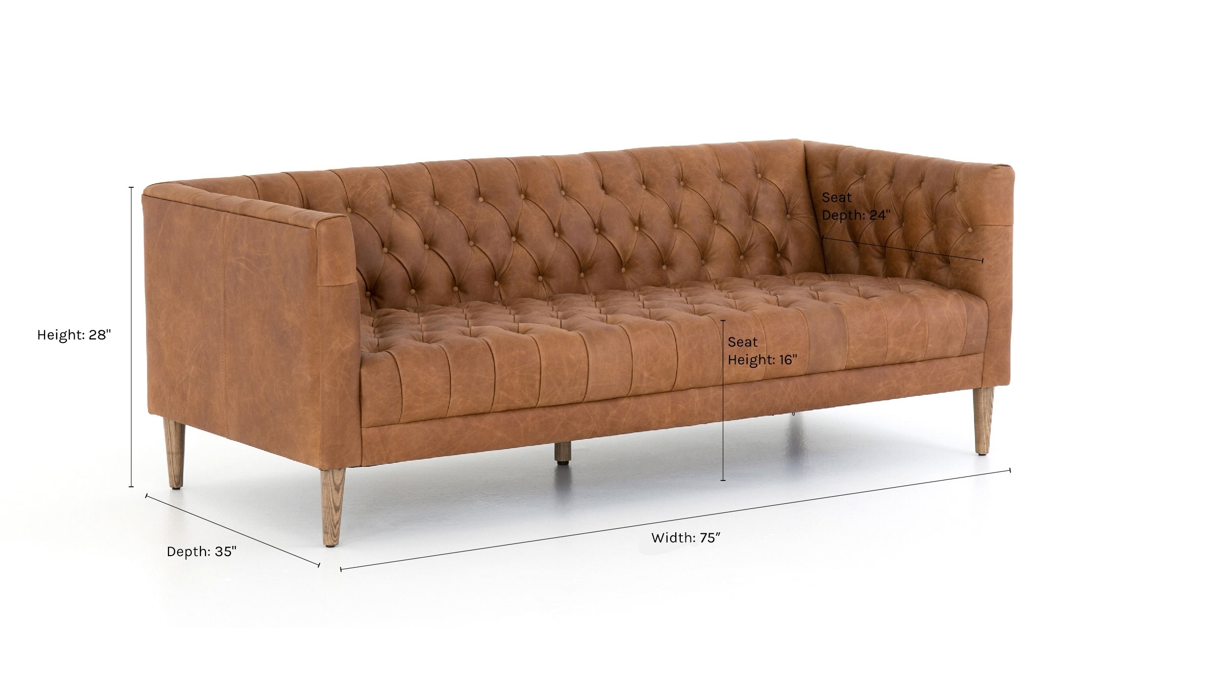 Breanne Leather Sofa - Image 10