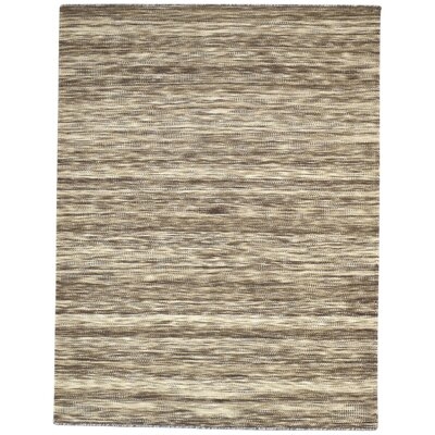 One Of A Kind  Flatweave Modern & Contemporary 5' X 8' Abstract Wool Brown Rug - Image 0