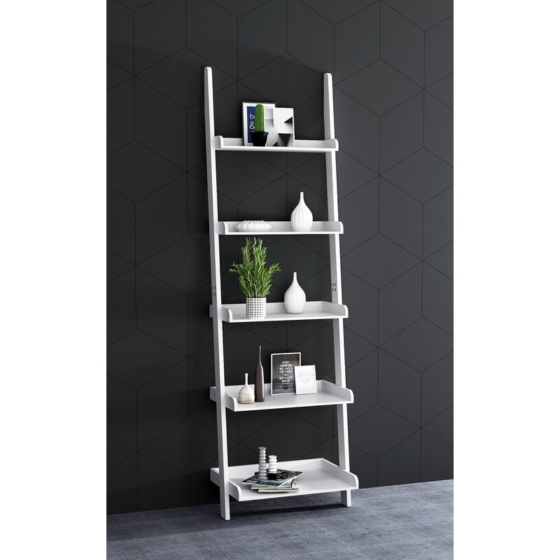 Ricardo Ladder Bookcase, White - Image 1