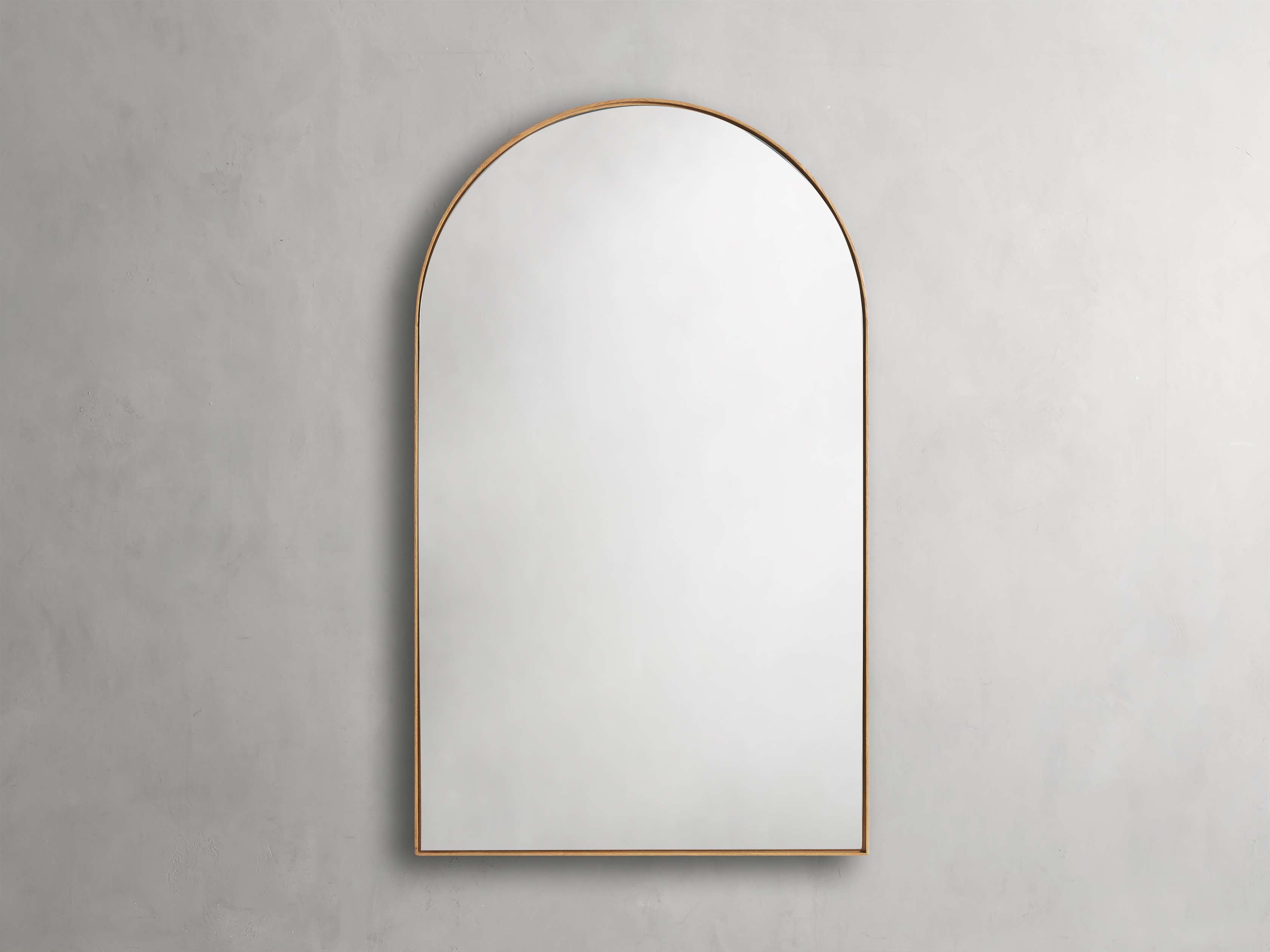 Lira Oak Arch Wall Mirror in Wood Natural  Honey - Image 0