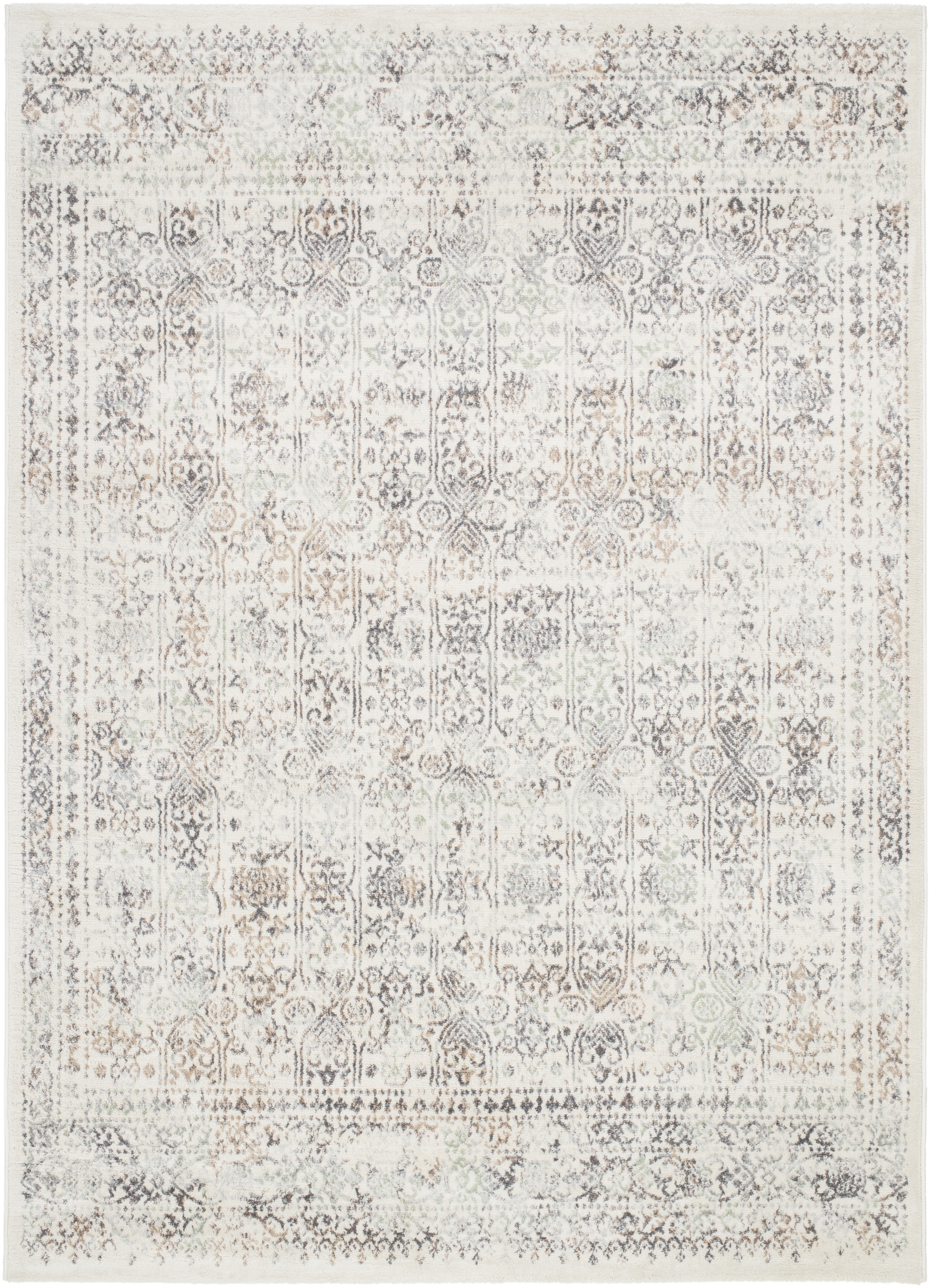 Roma Beige Indoor 6'7" x 9' Machine Woven Rug - Image 0