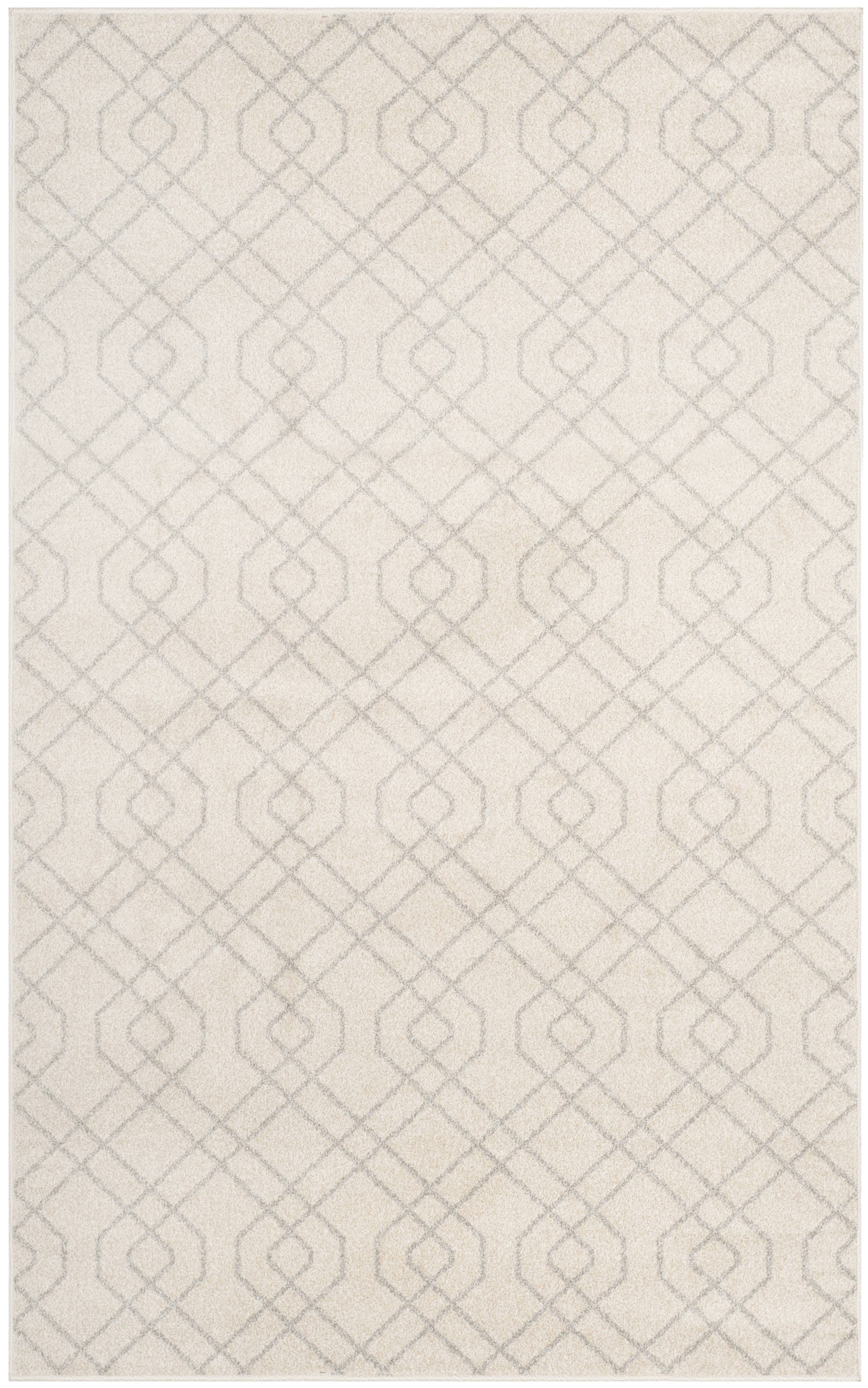 Arlo Home Indoor/Outdoor Woven Area Rug, AMT407K, Ivory/Light Grey,  5' X 8' - Image 0