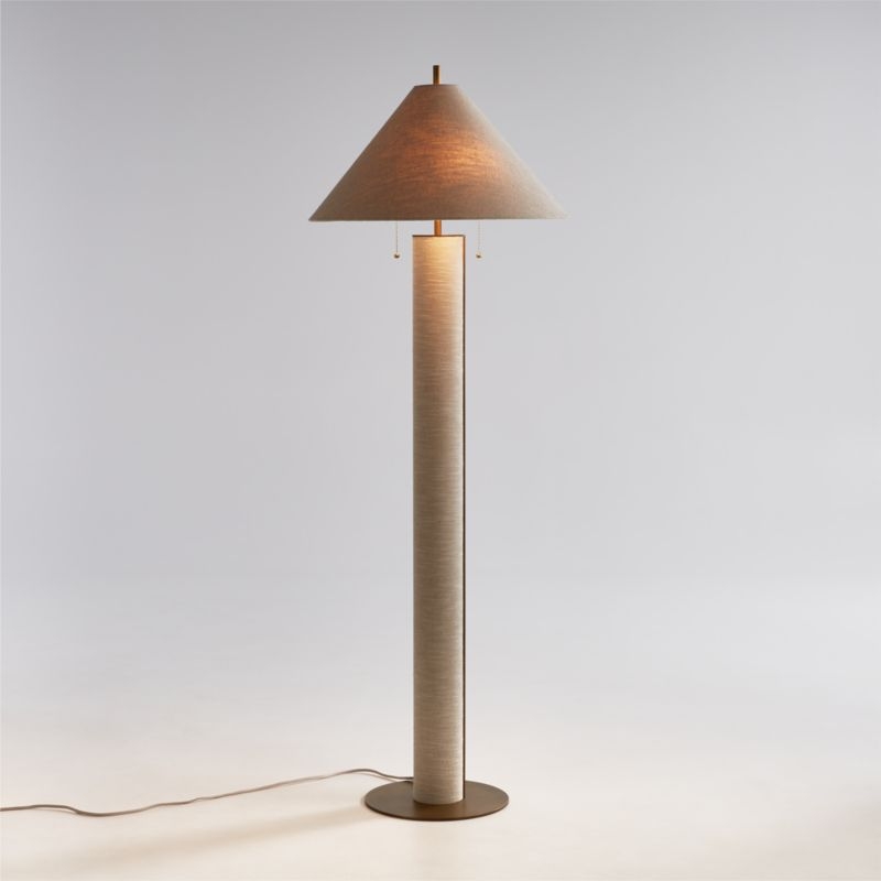 Remi Natural Linen Floor Lamp - Image 2