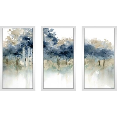 'Waters Edge I' - 3 Piece Watercolor Painting Multi-Piece Image - Image 0