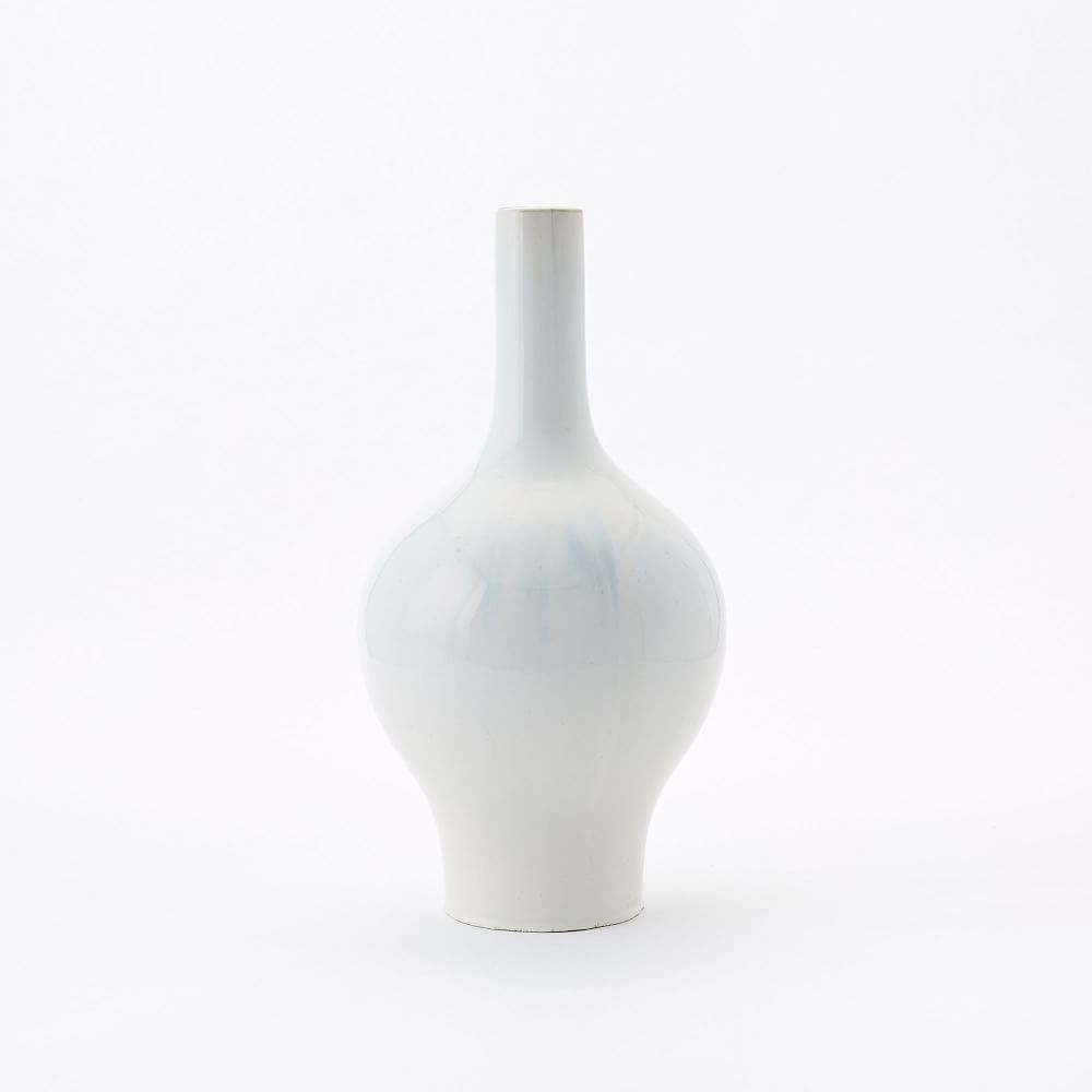 Reactive Glaze Vase, Large, 19", Reactive White - Image 0