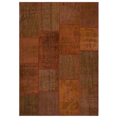 One-of-a-Kind Hand-Knotted 1960s Brown 5'4" x 7'9" Area Rug - Image 0