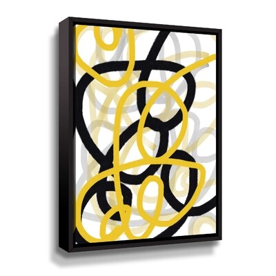 Scribble No 1 Gallery Wrapped Floater-Framed Canvas - Image 0