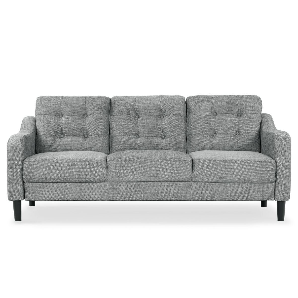 Nathaniel Tufted 3 Seater Sofa - Grey - Image 0
