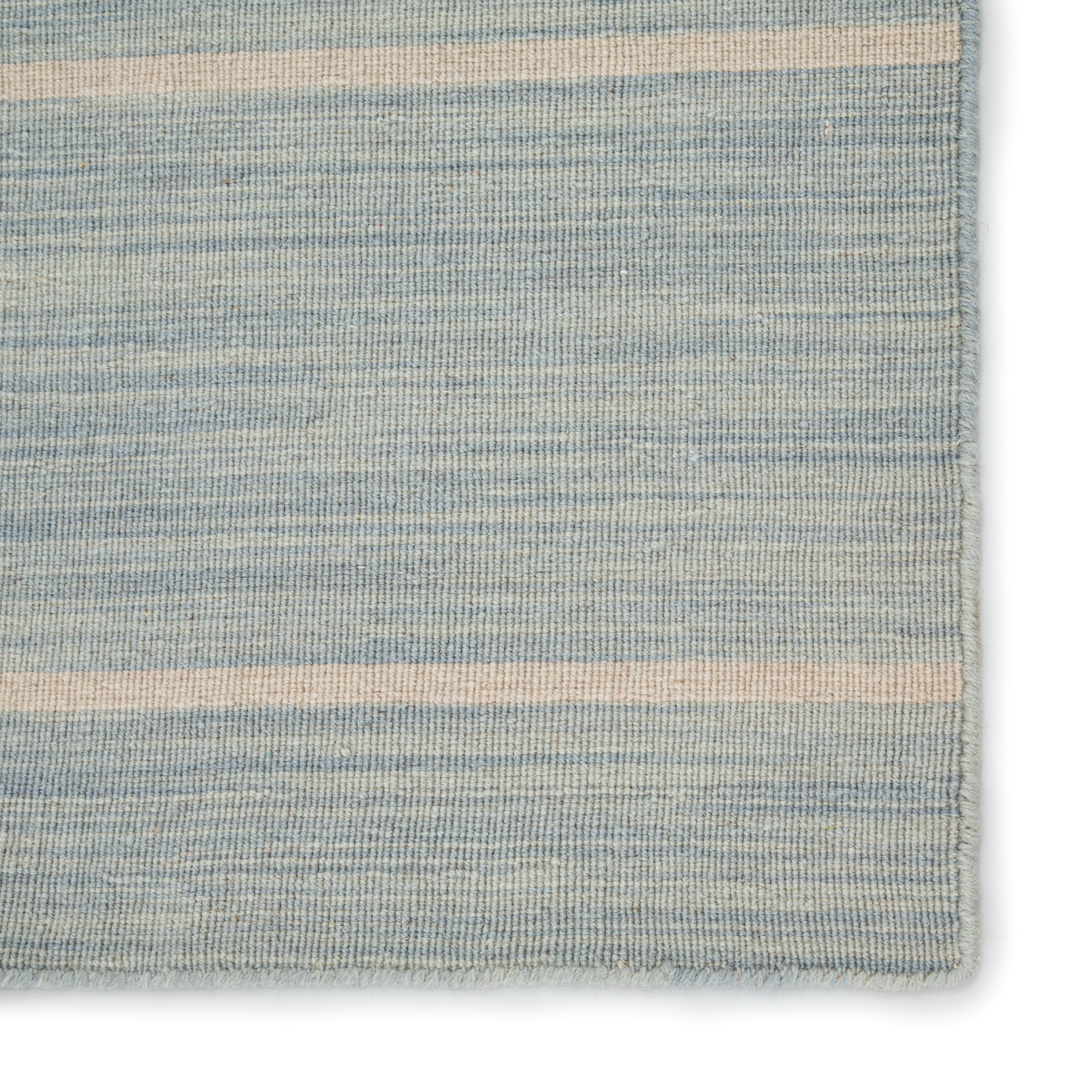 Cape Cod Handmade Stripe Blue/ White Area Rug (7'10" X 9'10") - Image 3