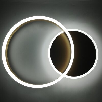 Modern LED Geometric Circular Ceiling Light Ceiling Light Dimmable With Remote Control - Image 0