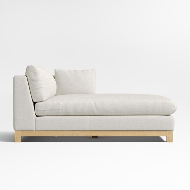 Pacific Wood Right-Arm Chaise - Image 0