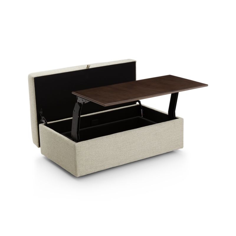 Lounge Classic 43" Storage Ottoman with Tray - Image 3