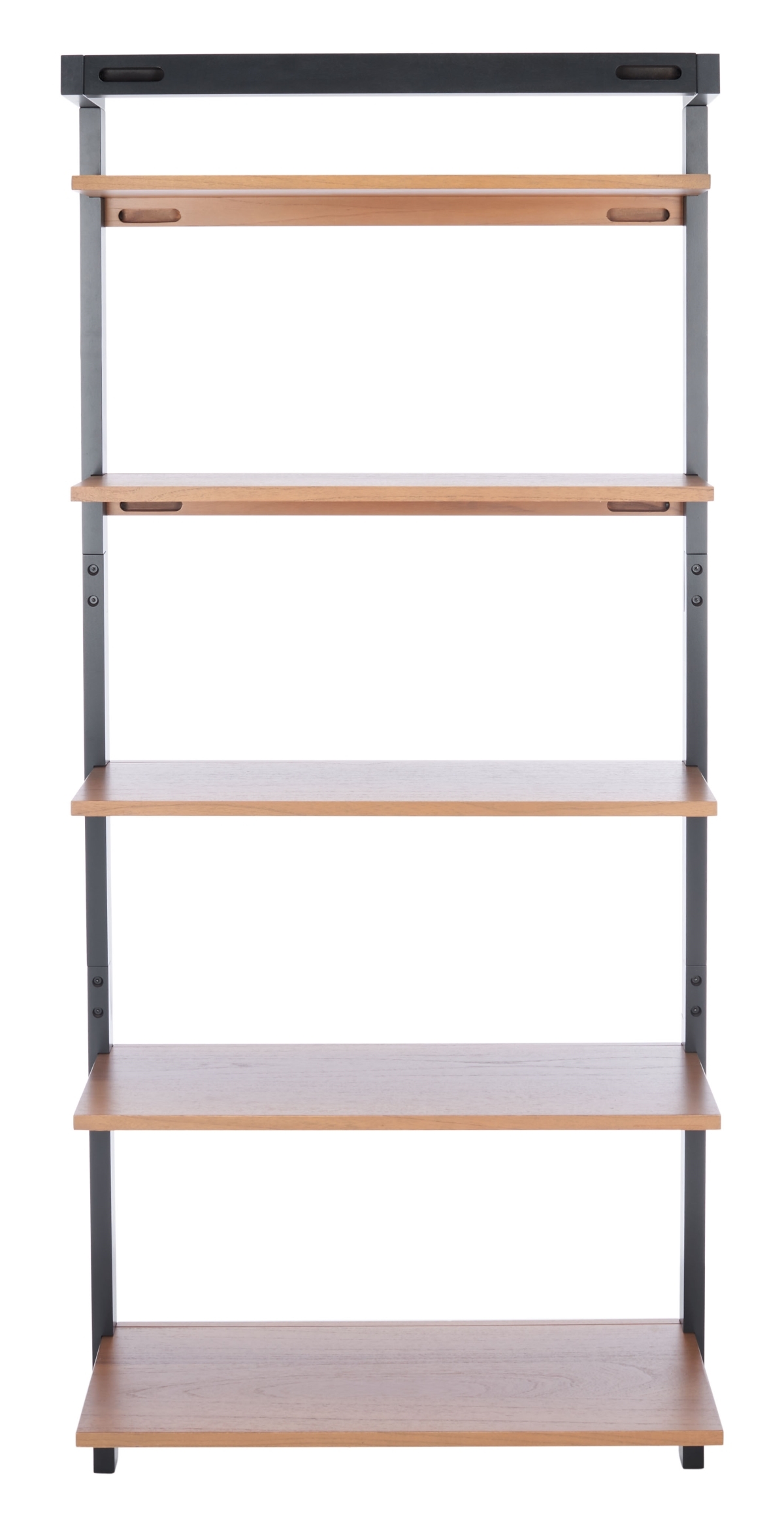 Beauregard 5 Tier Leaning Etagere - Natural / Charcoal - Safavieh - Image 7
