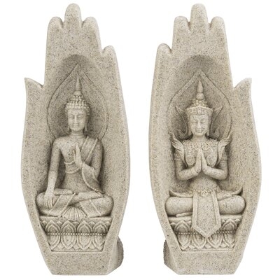 2 Piece Buddha Hand Statues - Image 0