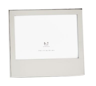 Modern Silver Personalized Wide-Base Frame, Horizontal, 5" x 7" - Image 4