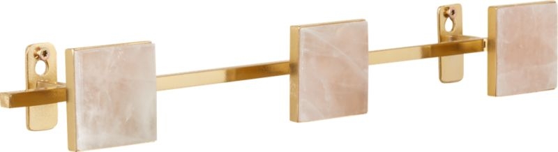 Colby Quartz Wall Mounted Brass Coat Rack - Image 3