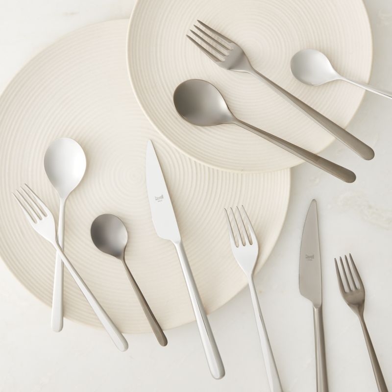 Avesa 5-Piece Polished Black Flatware Set - Image 3