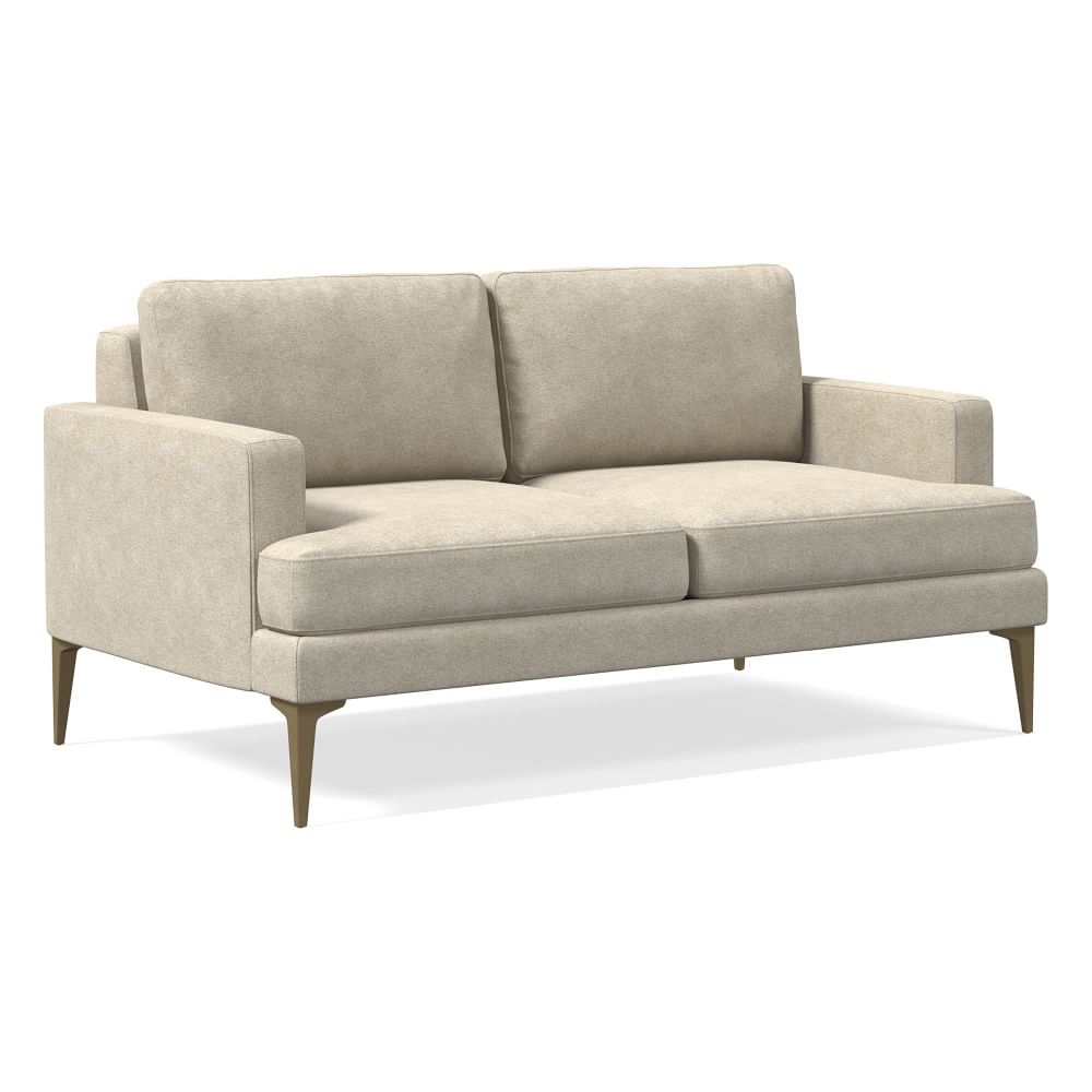 Andes 60" Multi-Seat Sofa, Petite Depth, Distressed Velvet, Dune, BB - Image 0