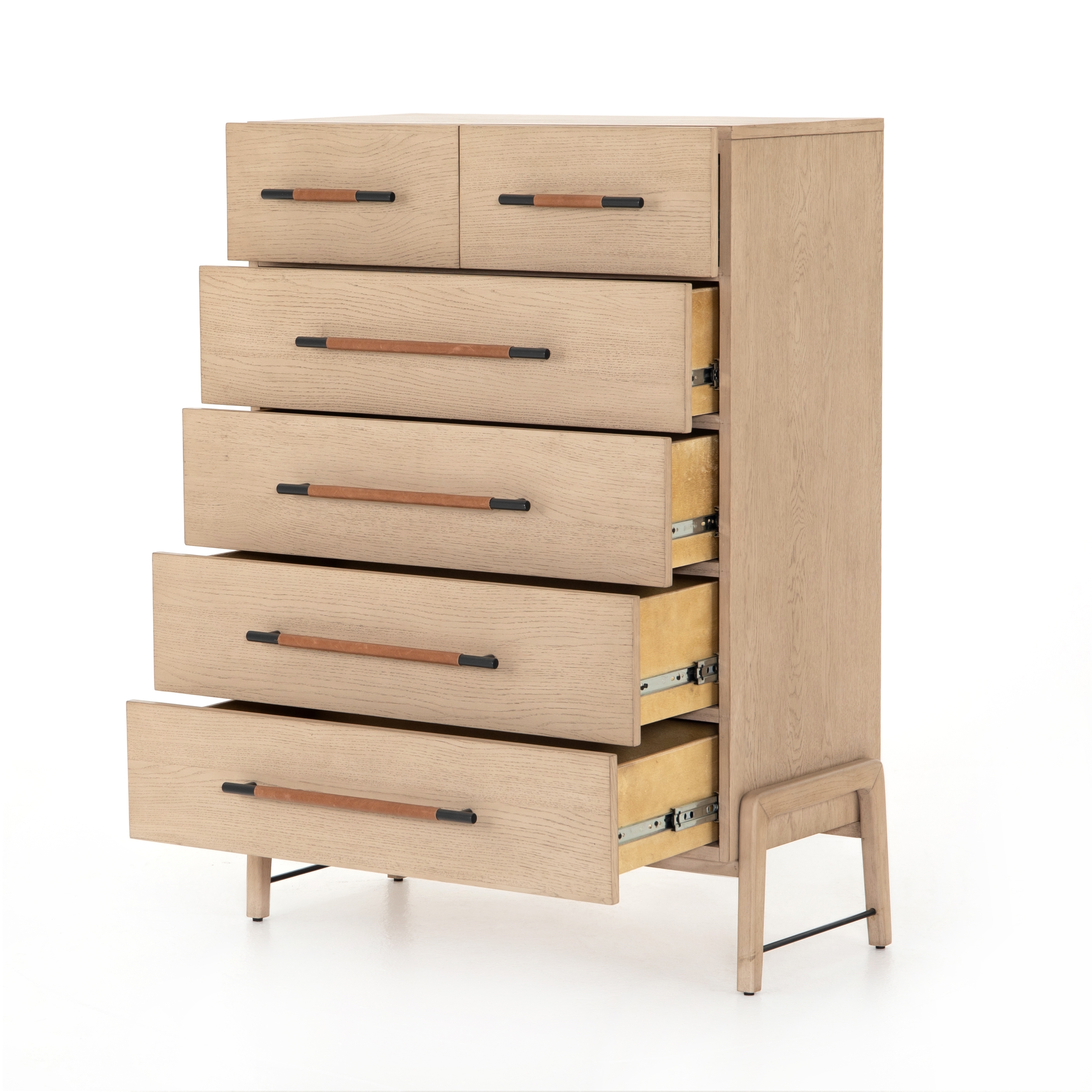 Rosedale 6 Drawer Tall Dresser-Yucca Oak - Image 4