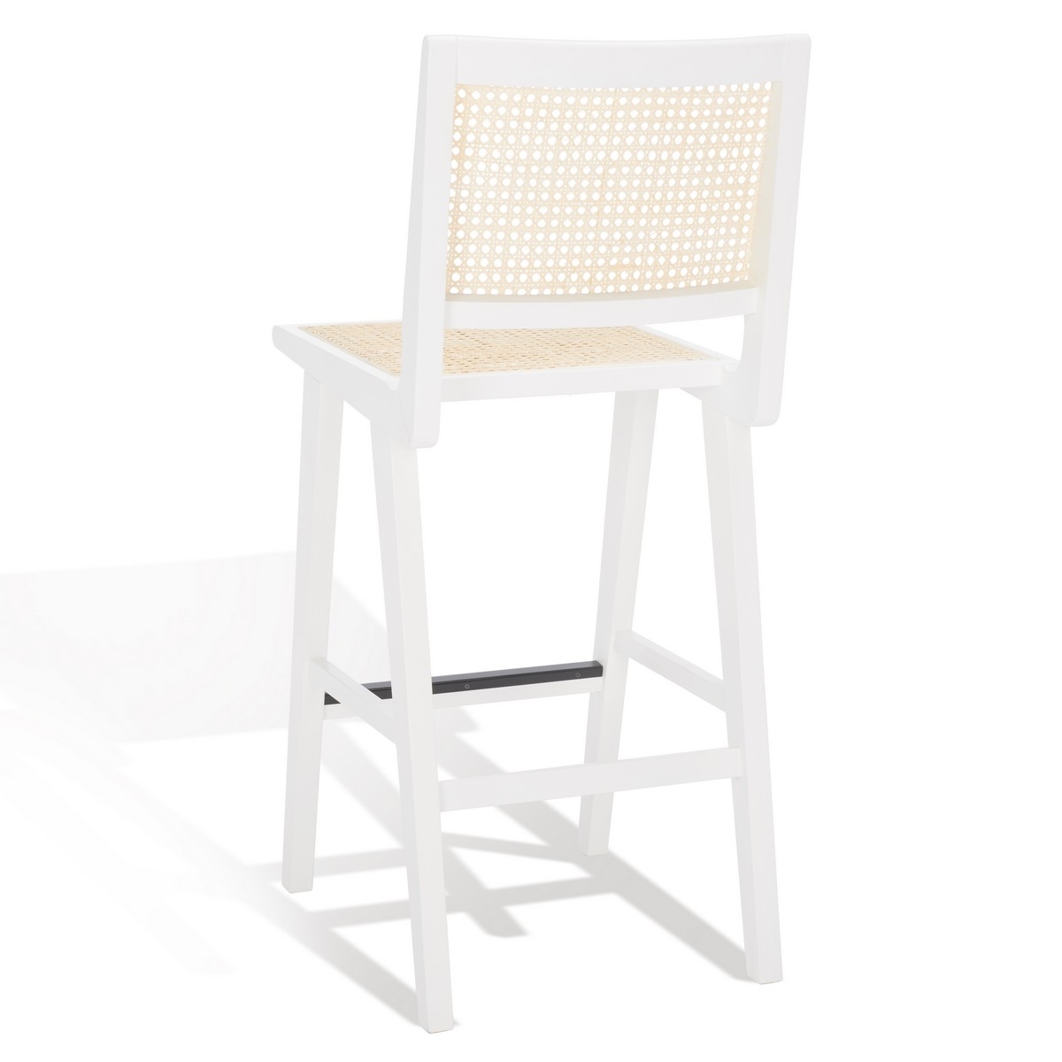 Hattie French Cane Barstool - White/Natural - Image 6