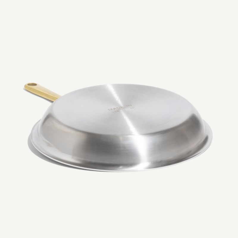 Made In CeramiClad™ Non-Stick 12" Fry Pan with Brass Hardware - Image 4
