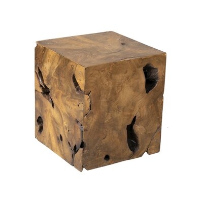 Solid Wood Block End Table - Image 1