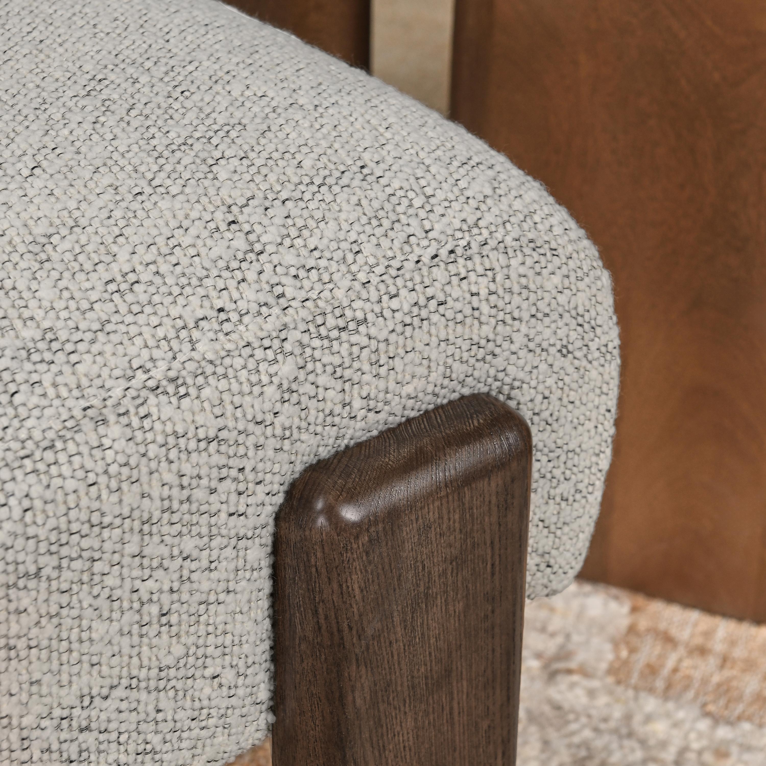 Chelsea Upholstered/Wood Dining Chair Pixel Ivory - Image 7