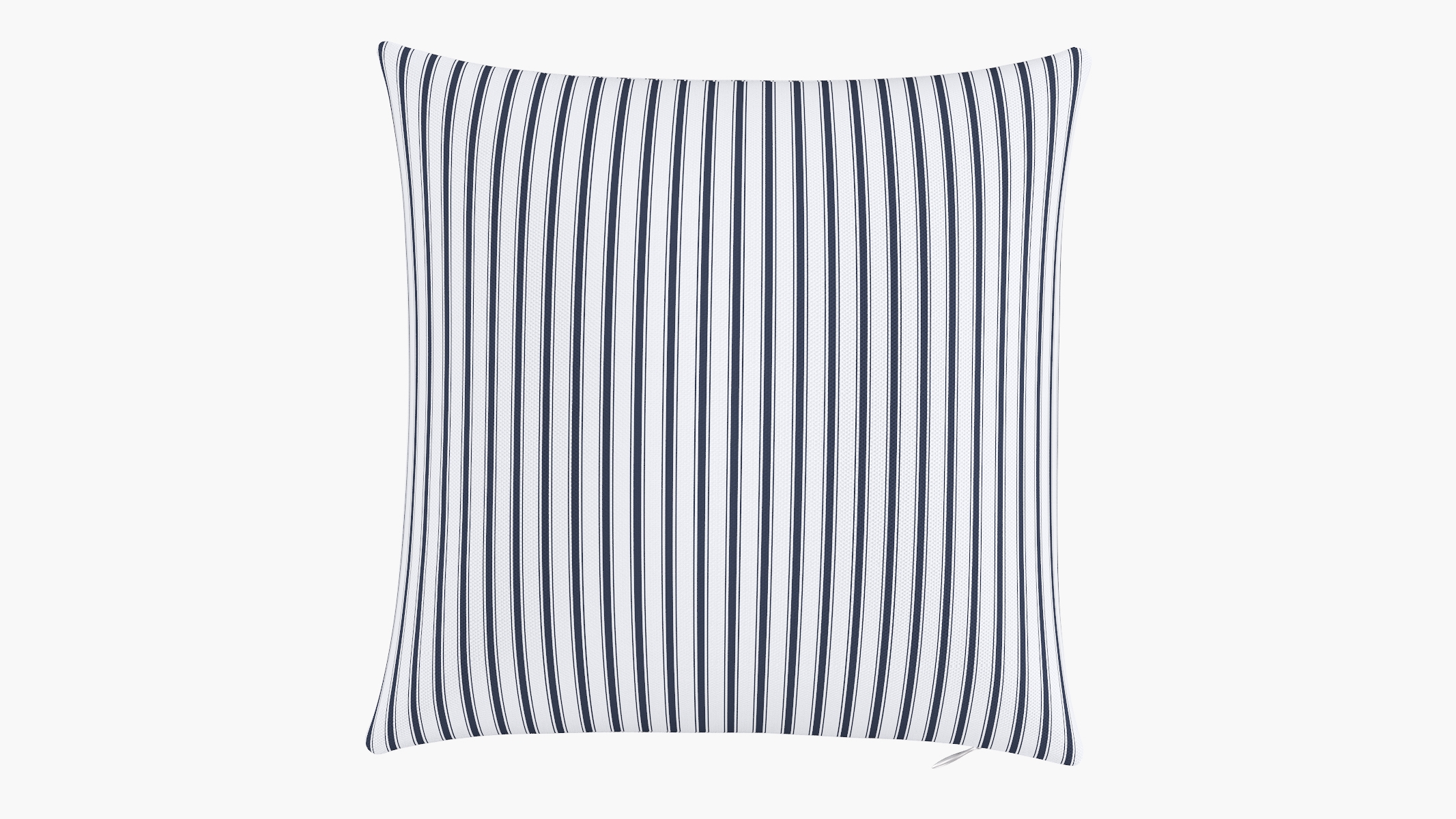 Throw Pillow 16", Navy Classic Ticking Stripe, 16" x 16" - Image 0
