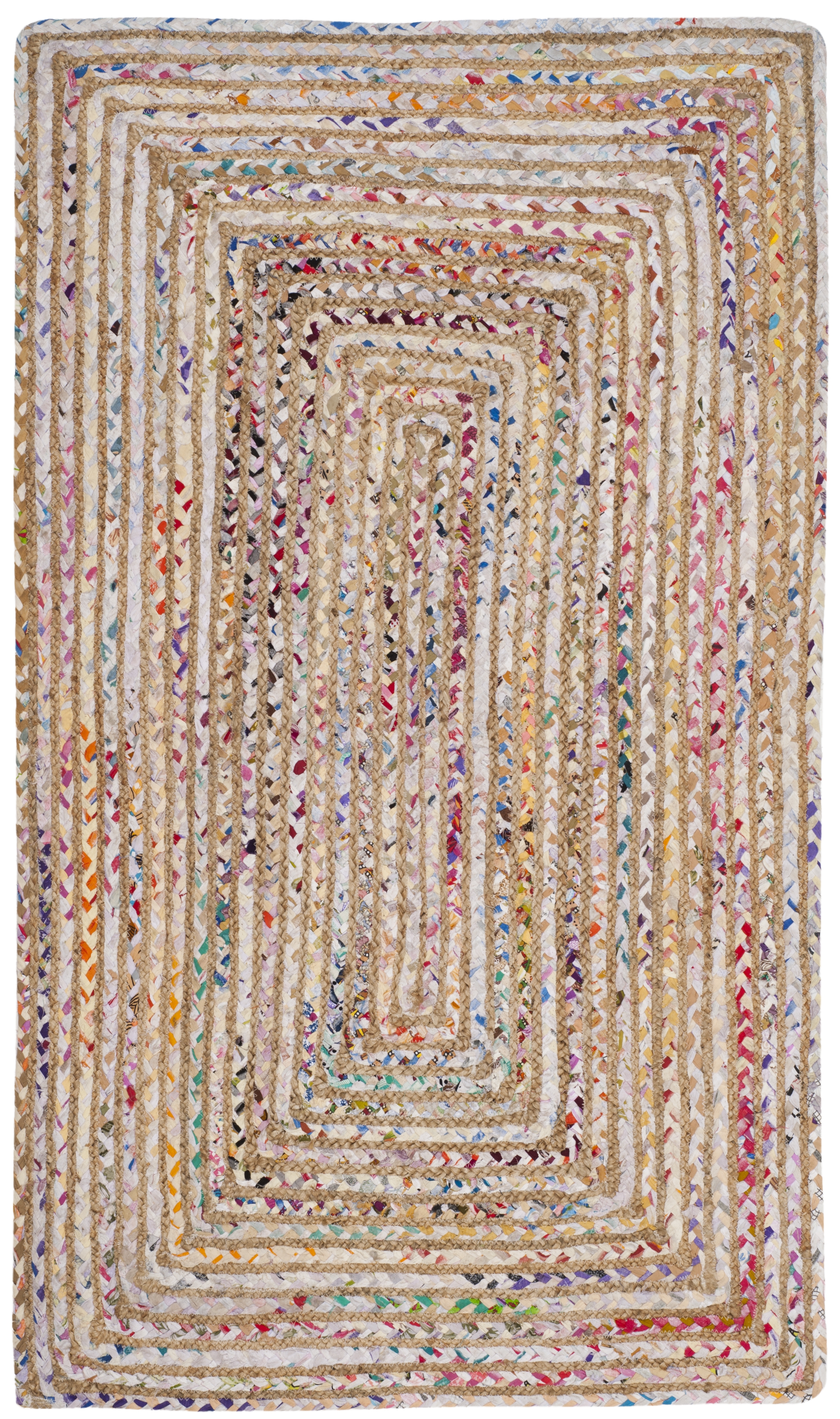 Arlo Home Hand Woven Area Rug, CAP202B, Beige/Multi,  3' X 5' - Image 0