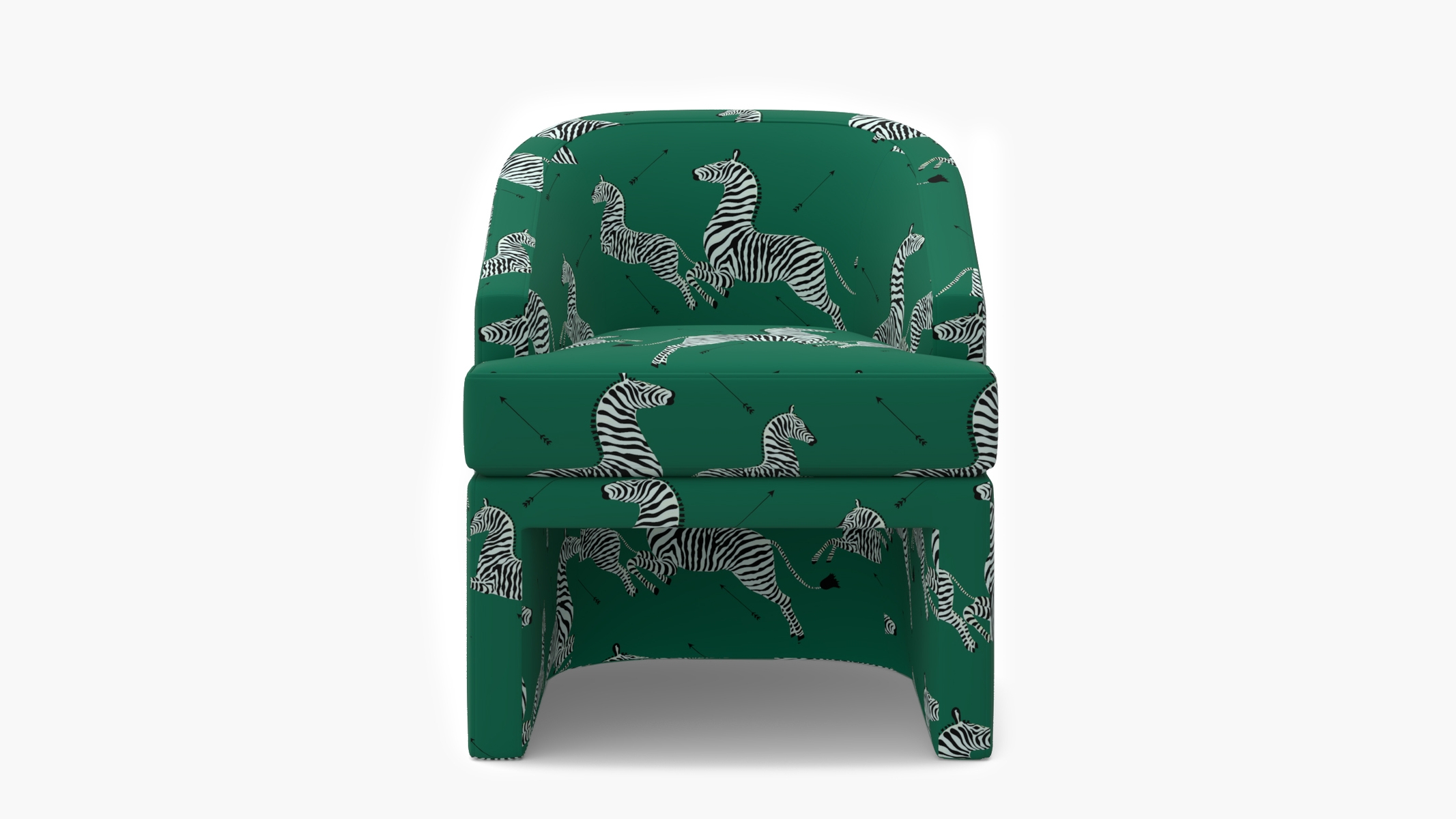 Arco Dining Chair, Emerald Zebra - Image 1