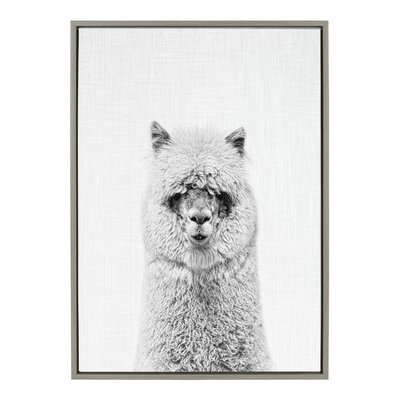 'Hairy Alpaca' by Simon Te - Floater Frame Photograph Print on Canvas - Image 0