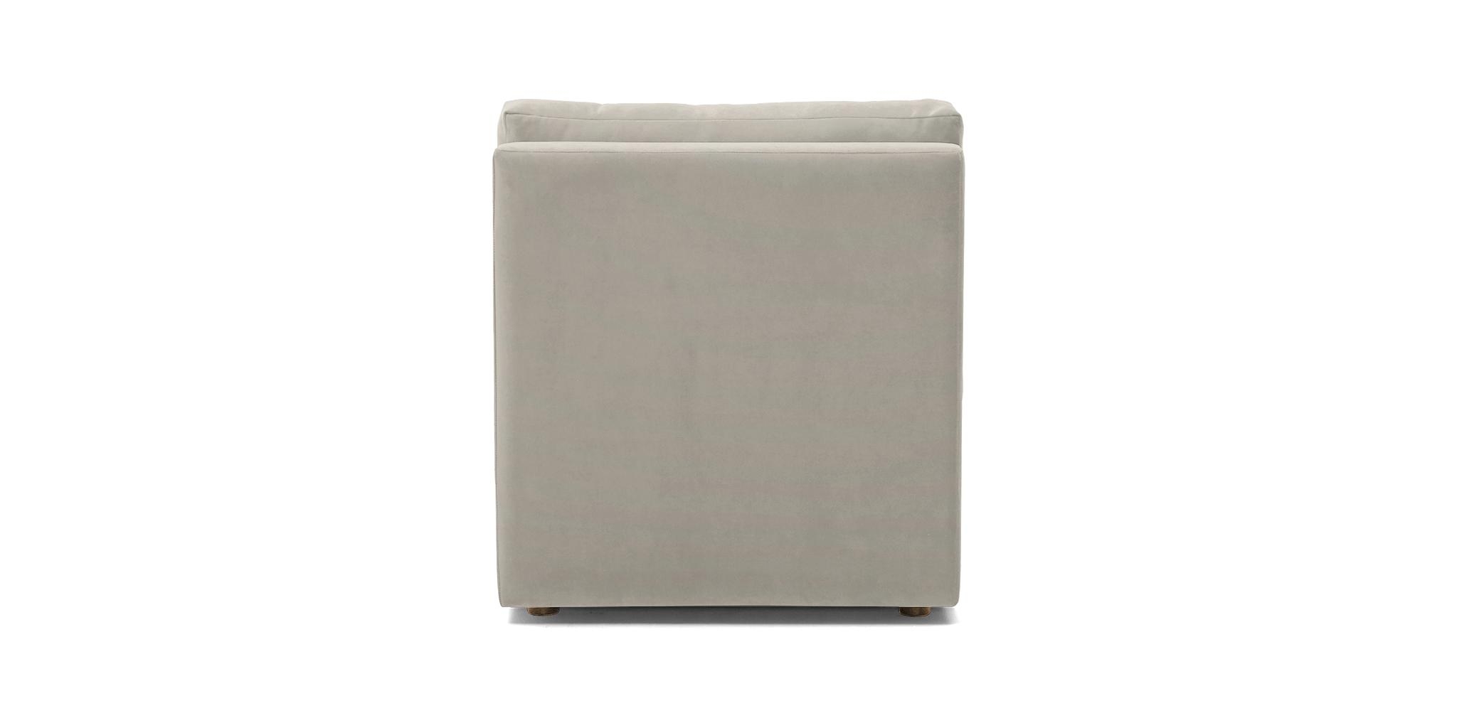 White Daya Mid Century Modern Armless Chair - Bloke Cotton - Image 4