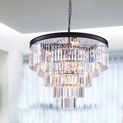 Eitzen 12 - Light Unique Tiered Chandelier with Crystal Accents - Image 0