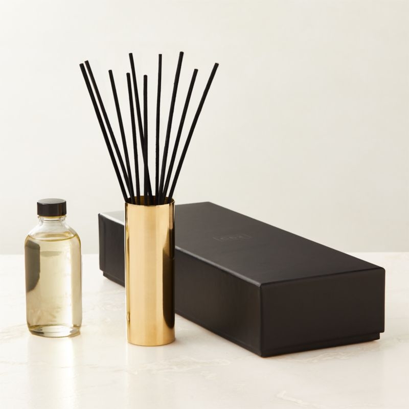 Lemongrass + Oud Scented Reed Diffuser 3oz - Image 1