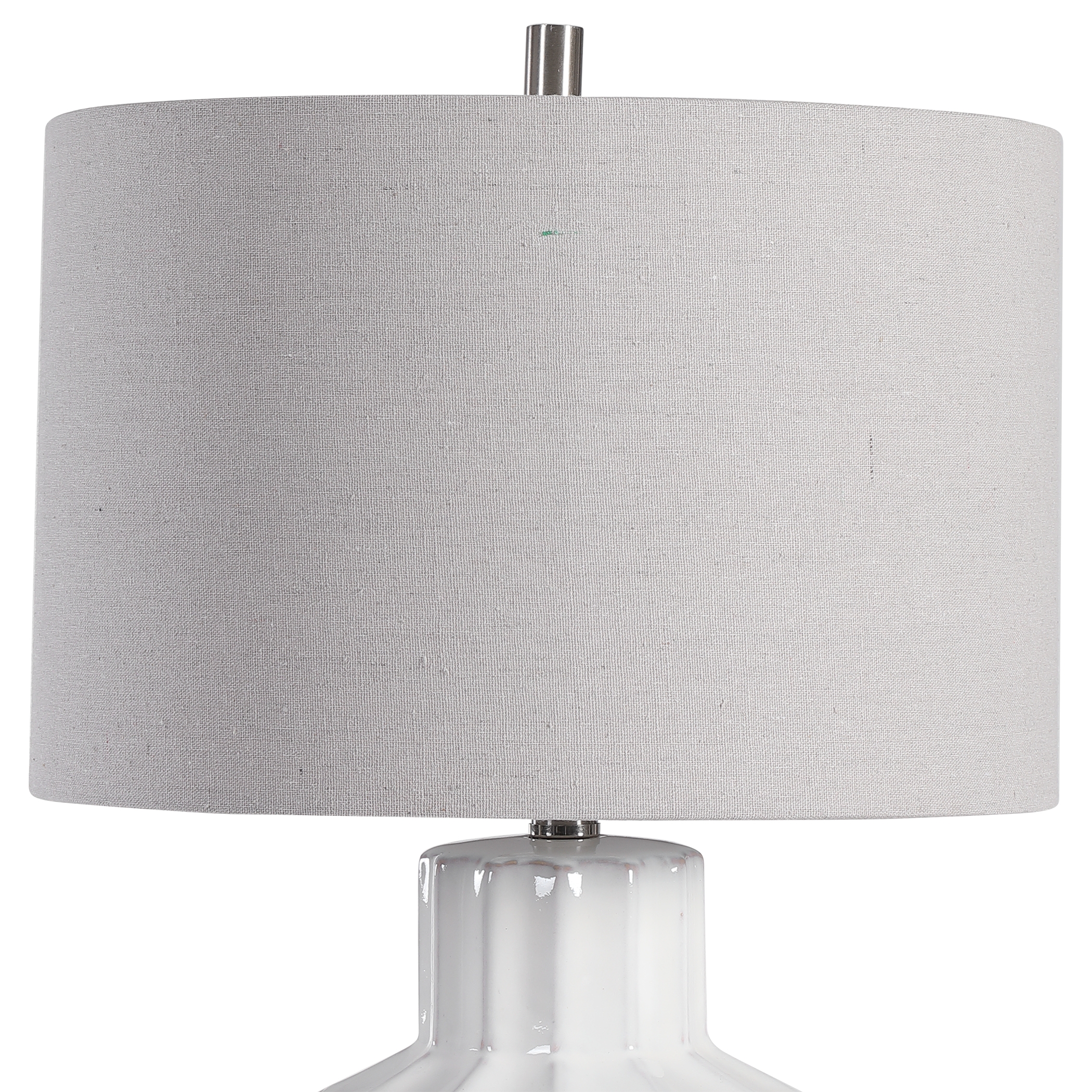 Geometric Table Lamp, White, 21.5" - Image 3